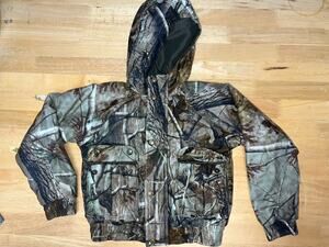 Youth Remington Camo Jacket Full Zip Reverisble Green Hunting Kids 4 4/5